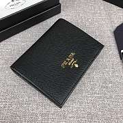 Prada Small Saffiano Leather Wallet Black 1MV204 Size 11.2 x 8.5 cm - 3