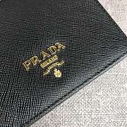 Prada Small Saffiano Leather Wallet Black 1MV204 Size 11.2 x 8.5 cm - 4