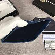Prada Small Saffiano Leather Wallet Navy Blue 1MV204 Size 11.2 x 8.5 cm - 6