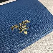 Prada Small Saffiano Leather Wallet Navy Blue 1MV204 Size 11.2 x 8.5 cm - 5