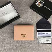 Prada Small Saffiano Leather Wallet Light Beige 1MV204 Size 11.2 x 8.5 cm - 1