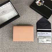 Prada Small Saffiano Leather Wallet Light Beige 1MV204 Size 11.2 x 8.5 cm - 2