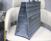 Dior Book Tote Cannage Embroidered Gray M1286 Size 41.5 x 32 x 5 cm - 2