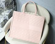 Dior Book Tote Cannage Embroidered Light Pink M1286 Size 41.5 x 32 x 5 cm - 2