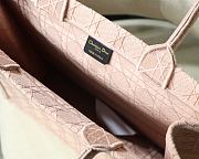 Dior Book Tote Cannage Embroidered Light Pink M1286 Size 41.5 x 32 x 5 cm - 3