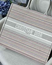 Dior Book Tote Multicolor Stripes Embroidery M1286 Size 41.5 x 32 x 5 cm - 6