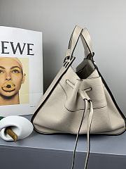 Loewe Hammock Bag in White Sand Calfskin Size 32 x 28 x 15 cm - 2