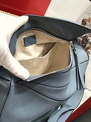 Loewe Medium Puzzle Bag Soft Grained Calfskin Pastel Blue Size 29 x 18 x 12 cm - 6