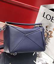 Loewe Medium Puzzle Bag Soft Grained Calfskin Purple Size 29 x 18 x 12 cm - 5
