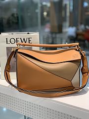 Loewe Medium Puzzle Bag Soft Grained Calfskin Tan/Sand Size 29 x 18 x 12 cm - 1