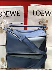 Loewe Medium Puzzle Bag Soft Grained Calfskin Blue/Baby Blue Size 29 cm - 1