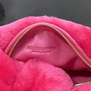 Bottega Veneta Velvet Shearling Bag Neon Pink 680697 Size 27 x 23 x 8cm - 6