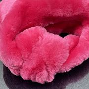 Bottega Veneta Velvet Shearling Bag Neon Pink 680697 Size 27 x 23 x 8cm - 2