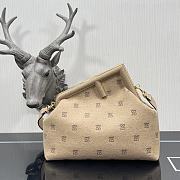 Fendi Medium First Flannel Beige 8BP127 Size 32.5 x 15 x 23.5 cm - 1