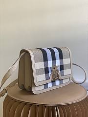 Burberry Small Check Canvas & Leather TB Bag Beige Size 21 x 16 x 6 cm - 6