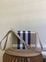 Burberry Small Check Canvas & Leather TB Bag Beige Size 21 x 16 x 6 cm - 4