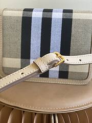 Burberry Small Check Canvas & Leather TB Bag Beige Size 21 x 16 x 6 cm - 2