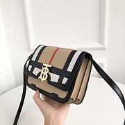 Burberry Small Vintage Check Leather TB Bag Beige Size 21 x 16 x 6 cm - 3