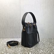 Valentino V Logo Leather Bucket Bag Black Size 18 x 20.5 x 10 cm - 4