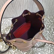 Valentino V Logo Leather Bucket Bag Rose Cannelle Size 18 x 20.5 x 10 cm - 6