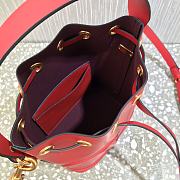 Valentino V Logo Leather Bucket Bag Red Size 18 x 20.5 x 10 cm - 6