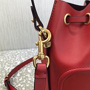 Valentino V Logo Leather Bucket Bag Red Size 18 x 20.5 x 10 cm - 5