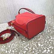 Valentino V Logo Leather Bucket Bag Red Size 18 x 20.5 x 10 cm - 2