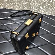 Valentino Roman Stud Nappa Leather Clutch Bag Black Size 20 x 5 x 14 cm - 3