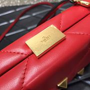 Valentino Roman Stud Nappa Leather Clutch Bag Red Size 20 x 5 x 14 cm - 6