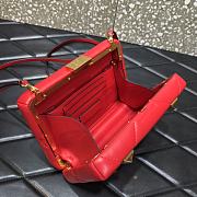 Valentino Roman Stud Nappa Leather Clutch Bag Red Size 20 x 5 x 14 cm - 4