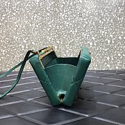 Valentino Roman Stud Nappa Leather Clutch Bag Green Size 20 x 5 x 14 cm - 2