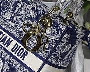 Dior Lady Dior Navy Blue with gold hardware 006 - 4