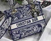 Dior Lady Dior Navy Blue with gold hardware 006 - 2