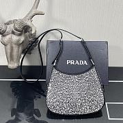 Prada Cleo Satin Bag With Appliqués 1BC169 Size 18.5 x 4.5 x 22 cm - 2