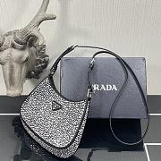 Prada Cleo Satin Bag With Appliqués 1BC169 Size 18.5 x 4.5 x 22 cm - 4