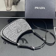Prada Cleo Satin Bag With Appliqués 1BC169 Size 18.5 x 4.5 x 22 cm - 5