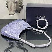 Prada Cleo Satin Bag With Appliqués Purple 1BC169 Size 18.5 x 4.5 x 22 cm - 4