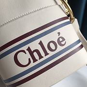 Chloe Mini Logo Printed Roy Bucket Bag in White Size 14.5 x 17 x 9.5 cm - 2