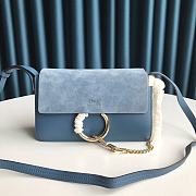 Chloe Faye Small Shoulder Bag Light Blue S127 Size 24 x 15 x 7 cm - 1