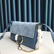 Chloe Faye Small Shoulder Bag Light Blue S127 Size 24 x 15 x 7 cm - 5
