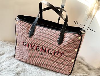 Givenchy Small Bond Shopping Bag In Canvas Red Size 43 x 29 x 16 cm