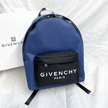 Givenchy Logo-Print Backpack Blue 35 x 9 x 45 cm