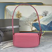 Balenciaga Woman's Ghost Sling Bag In Crocodile Leather Pink 23 x 5 x 15 cm - 5