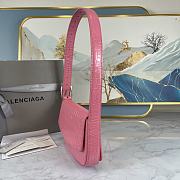 Balenciaga Woman's Ghost Sling Bag In Crocodile Leather Pink 23 x 5 x 15 cm - 3
