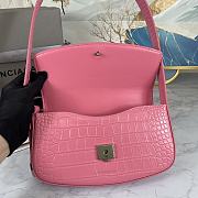 Balenciaga Woman's Ghost Sling Bag In Crocodile Leather Pink 23 x 5 x 15 cm - 4