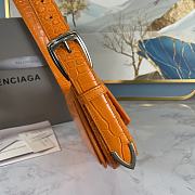 Balenciaga Woman's Ghost Sling Bag In Crocodile Leather Orange 23 x 5 x 15 cm - 5