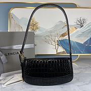 Balenciaga Woman's Ghost Sling Bag In Crocodile Leather Black 23 x 5 x 15 cm - 1