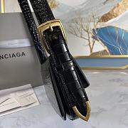 Balenciaga Woman's Ghost Sling Bag In Crocodile Leather Black 23 x 5 x 15 cm - 6