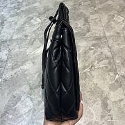 Balenciaga Large Buckle Diamond Pattern Black Leather Black Metal Size 37 cm - 6