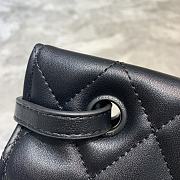 Balenciaga Large Buckle Diamond Pattern Black Leather Black Metal Size 37 cm - 4